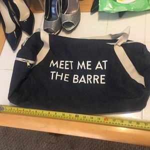 “Meet at the Barre” gym bag